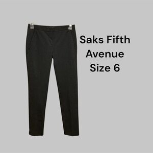 CHARCOAL GRAY SLACKS BY SAKS FIFTH AVENUE SIZE 6 GENTLY WORN